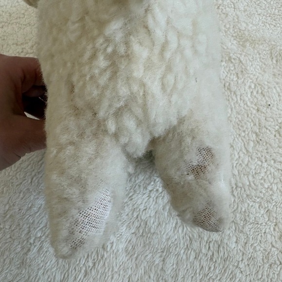 Vtg Stratton Woolex Sheep Plush Salesman Sample w/ Bell Ribbon Promotional gift - Picture 10 of 11